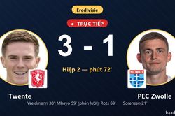 TRỰC TIẾPTrực tiếp Twente vs PEC Zwolle: Twente nới rộng c&aacute;ch biệt 3-1