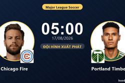 TRỰC TIẾPTrực tiếp Chicago Fire vs Portland Timbers: Đội h&igrave;nh xuất ph&aacute;t