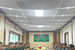 Đồn Biên phòng Cửa khẩu Quốc tế Lệ Thanh hội đàm với lực lượng bảo vệ biên giới Campuchia