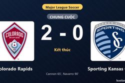 Thống kê trận đấu Colorado Rapids 2-0 Sporting Kansas City: Rafael Navarro tỏa sáng, Colorado Rapids giành trọn 3 điểm