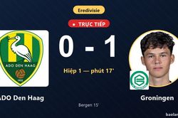 TRỰC TIẾPTrực tiếp ADO Den Haag vs Groningen: Groningen mở tỷ số