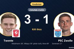 Ngược d&ograve;ng thắng PEC Zwolle 3-1, Twente đẩy đối thủ xuống vị tr&iacute; thứ 14