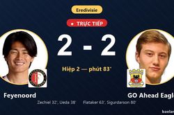 TRỰC TIẾPTrực tiếp Feyenoord vs GO Ahead Eagles: GO Ahead Eagles gỡ h&ograve;a 2-2