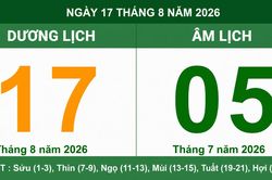 Lịch âm dương ngày 17/08/2026: Chi tiết giờ hoàng đạo và các lưu ý phong thủy quan trọng