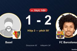 TRỰC TIẾPTrực tiếp Basel vs FC Barcelona: FC Barcelona vượt l&ecirc;n dẫn trước