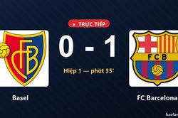 TRỰC TIẾPTrực tiếp Basel vs FC Barcelona: FC Barcelona mở tỷ số