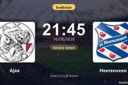 Nhận định Ajax vs Heerenveen: đội h&igrave;nh dự kiến