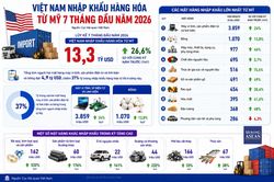 Nhập khẩu từ Mỹ tăng hơn 26%, hai mặt hàng đạt trị giá tỷ USD
