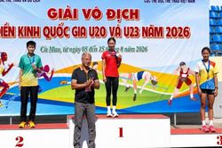 Cao Bằng giành huy chương Vàng tại Giải vô địch Điền kinh quốc gia U20 và U23