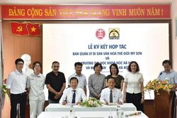 Đại học Quốc gia Hà Nội và Mỹ Sơn ký biên bản hợp tác