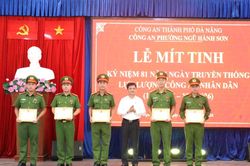 Công an phường Ngũ Hành Sơn kỷ niệm 81 năm Ngày truyền thống Công an nhân dân