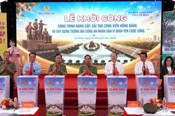 Xây dựng tượng đài Công an nhân dân vì bình yên cuộc sống tại Cà Mau