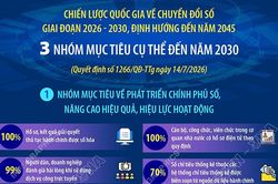Chiến lược quốc gia về chuyển đổi số: Ba nhóm mục tiêu cụ thể đến năm 2030