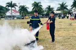 6 xã phía Tây tỉnh tham gia huấn luyện phòng cháy chữa cháy và cứu nạn cứu hộ