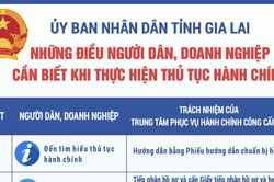 Gia Lai: Công khai những điều người dân, doanh nghiệp cần biết khi làm thủ tục hành chính bằng poster