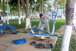 Đảm bảo chất lượng các thiết bị tập luyện thể dục dọc công viên bờ biển