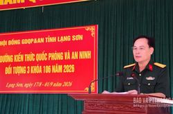 65 cán bộ đối tượng 3 tham gia bồi dưỡng kiến thức quốc phòng - an ninh