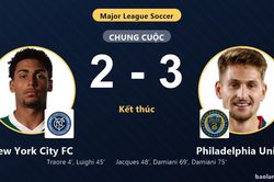 Philadelphia Union ngược d&ograve;ng xuất sắc, New York City FC vẫn gi&agrave;nh v&eacute; v&agrave;o v&ograve;ng 1/16