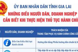 Gia Lai yêu cầu 135 xã, phường công khai poster để người dân giám sát thủ tục hành chính