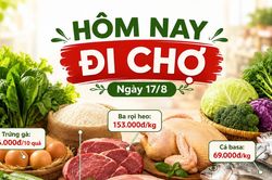 Hôm nay đi chợ 17/8: Thịt lợn, cá, trứng, rau xanh giá bao nhiêu?