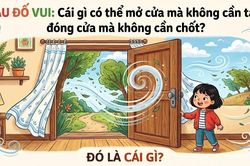 Cái gì có thể mở cửa mà không cần tay, đóng cửa mà không cần chốt?