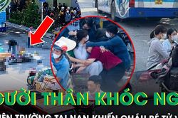 Người thân khóc ngất tại hiện trường vụ tai nạn làm cháu bé 5 tuổi tử vong