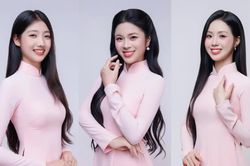 Th&iacute; sinh Hoa hậu Việt Nam 2026 duy&ecirc;n d&aacute;ng trong t&agrave; &aacute;o d&agrave;i hồng
