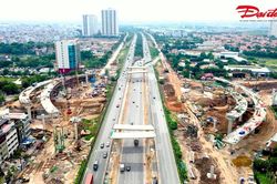 To&agrave;n cảnh n&uacute;t giao 2.400 tỷ đồng ph&iacute;a T&acirc;y H&agrave; Nội: Hầm chui gần 1km, 4 cầu tuabin dần lộ diện