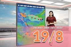 [Video] Dự b&aacute;o thời tiết ng&agrave;y 19/8/2026: &Aacute;p thấp nhiệt đới g&acirc;y s&oacute;ng lớn, Bắc Bộ v&agrave; Trung Bộ mưa tr&ecirc;n diện rộng