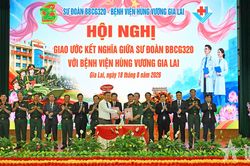 Sư đoàn 320 (Quân đoàn 34) và Bệnh viện Hùng Vương Gia Lai phối hợp triển khai nhiều hoạt động an sinh xã hội