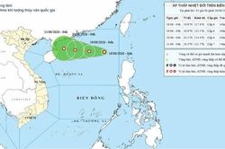 Biển Đông có áp thấp nhiệt đới