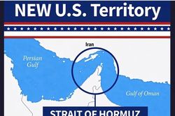 Ông Trump đăng bản đồ ghi chú eo biển Hormuz là lãnh thổ mới của Mỹ