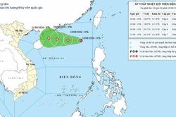 Xuất hiện áp thấp nhiệt đới trên Biển Đông