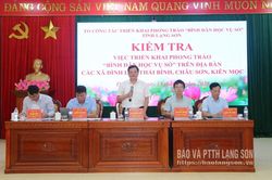Kiểm tra việc triển khai Phong trào “Bình dân học vụ số” tại các xã Kiên Mộc, Đình Lập, Châu Sơn, Thái Bình