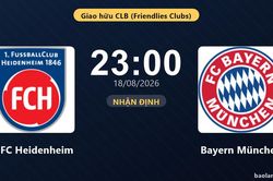 Nhận định 1. FC Heidenheim vs Bayern M&uuml;nchen: đội h&igrave;nh dự kiến