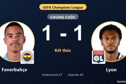 Cầm ch&acirc;n Lyon 1-1 tại Chobani Stadium, Fenerbah&ccedil;e chia điểm ở play-off Champions League