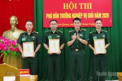 Bộ đội Bi&ecirc;n ph&ograve;ng tỉnh tổ chức Hội thi Ph&oacute; đồn trưởng nghiệp vụ giỏi