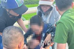 C&ocirc;ng an x&atilde; Thần Lĩnh kịp thời ngăn cản người mẹ &ocirc;m con nhỏ c&oacute; &yacute; định nhảy cầu