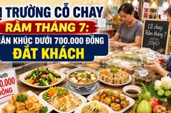 Thị trường cỗ chay Rằm tháng 7: Phân khúc dưới 700.000 đồng đắt khách