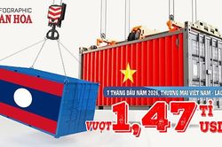 Thương mại Việt Nam - Lào 7 tháng đầu năm 2026 vượt 1,47 tỉ USD