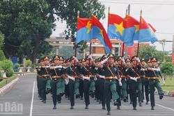 Các khối quân đội luyện tập cho chương trình nghệ thuật chính luận 'Tổ quốc trong tim'