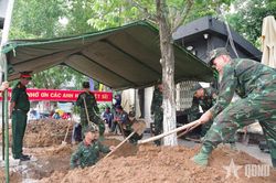 Tổ chức tìm kiếm, quy tập hài cốt liệt sĩ tại Công viên TP Vĩnh Long