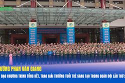 Đại tướng Phan Văn Giang dự, chỉ đạo chương tr&igrave;nh Tổng kết, trao Giải thưởng Tuổi trẻ s&aacute;ng tạo trong Qu&acirc;n đội lần thứ 26