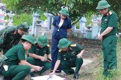 Khảo sát vị trí nghi chôn cất 140 liệt sĩ ở phía Bắc đèo Phước Tượng