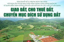Nghị quyết số 21-NQ/TW: Giao đất, cho thuê đất, chuyển mục đích sử dụng đất