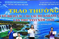 Đà Nẵng giành 16 huy chương tại Giải vô địch các câu lạc bộ Karate quốc gia