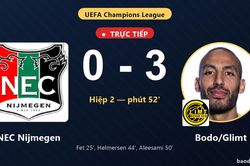 TRỰC TIẾPTrực tiếp NEC Nijmegen vs Bodo/Glimt: Bodo/Glimt nới rộng c&aacute;ch biệt 0-3