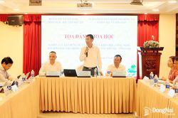 Tọa đ&agrave;m về ph&aacute;t triển khoa học, c&ocirc;ng nghệ, đổi mới s&aacute;ng tạo trong lĩnh vực c&ocirc;ng t&aacute;c d&acirc;n tộc, t&ocirc;n gi&aacute;o