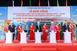 Gia Lai khởi công các dự án chào mừng kỷ niệm 81 năm Cách mạng Tháng Tám và Quốc khánh 2-9