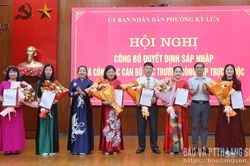 Phường Kỳ Lừa công bố các quyết định về sáp nhập và công tác cán bộ trường học